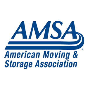 AMSA logo in blue for the American Moving & Storage Association