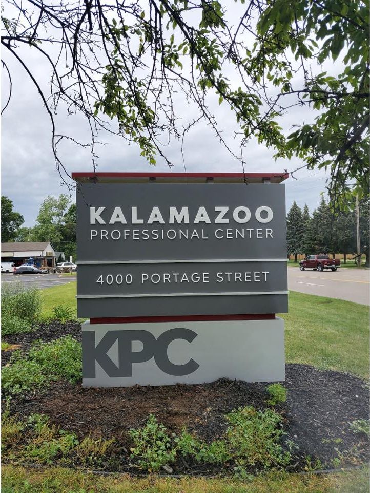 kalamazoo professional center custom monument exterior sign