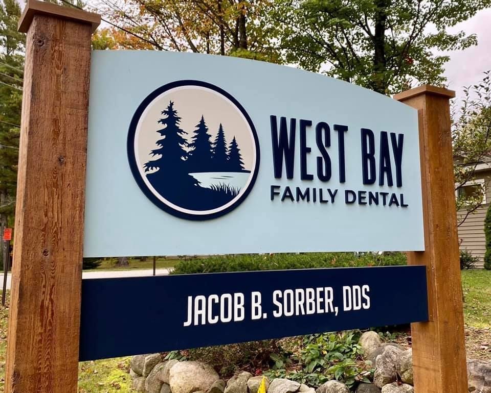 west bay family dental custom exterior sign