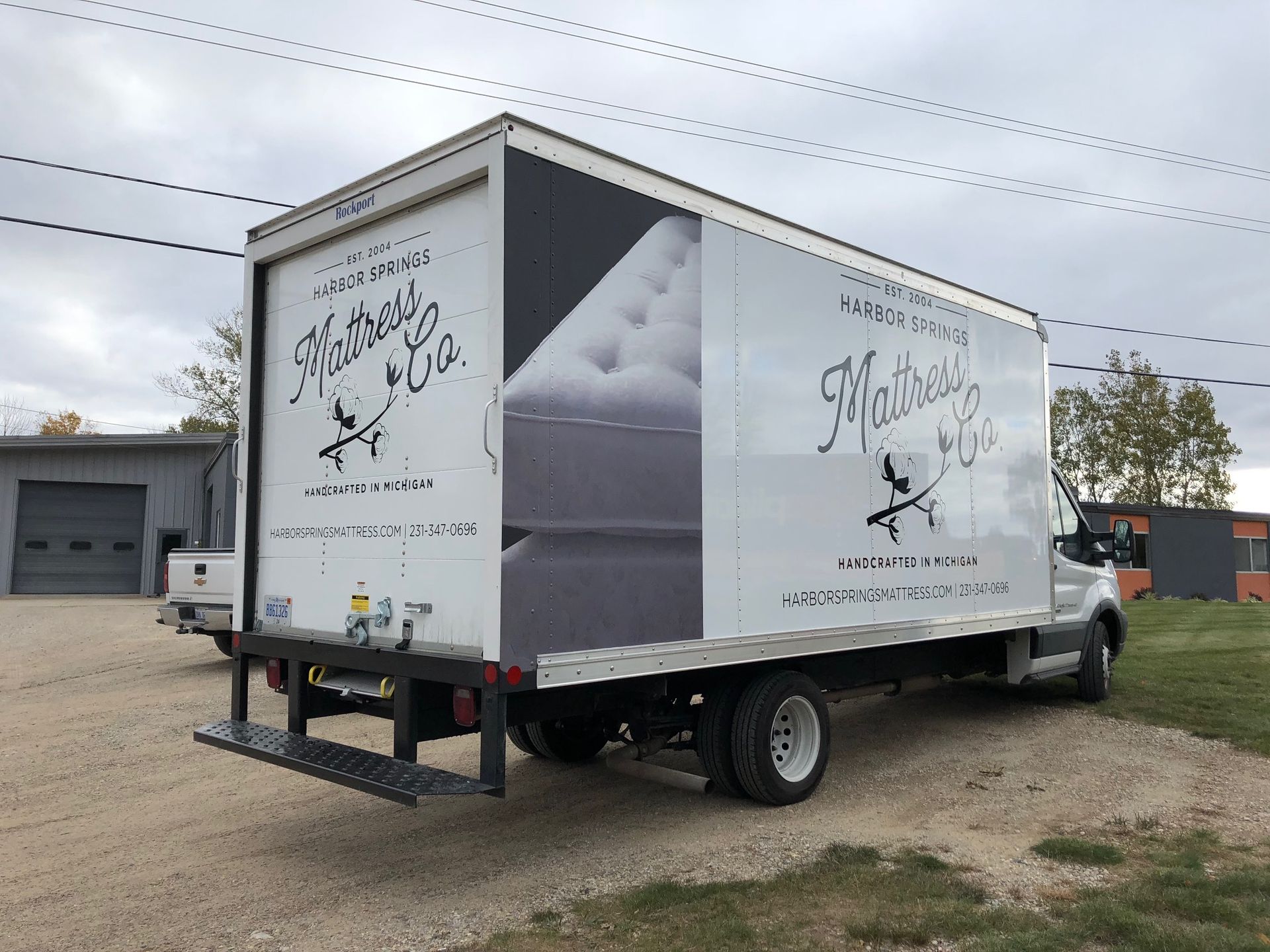 harbor springs mattress company custom truck vehicle wrap graphics