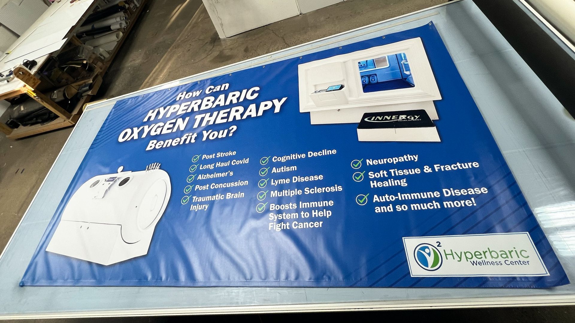 hyperbaric oxygen therapy custom vinyl banner