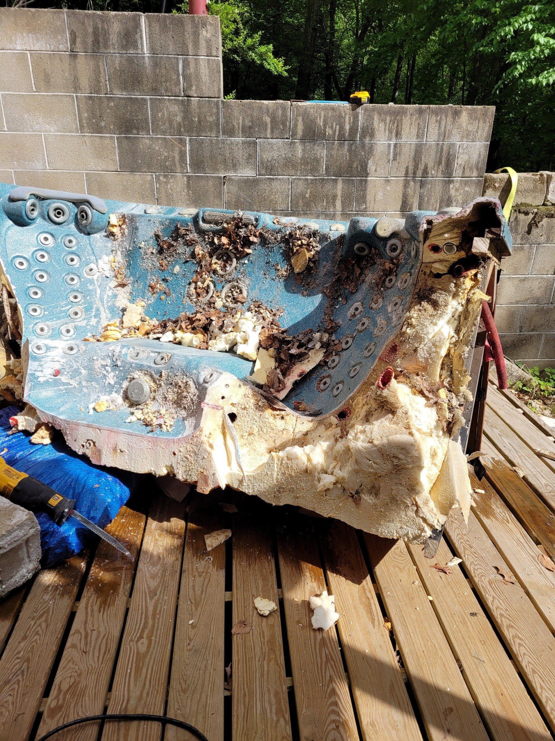 Hot tub demolition