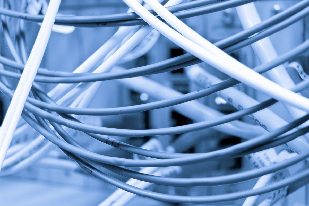 A bunch of wires are connected to each other