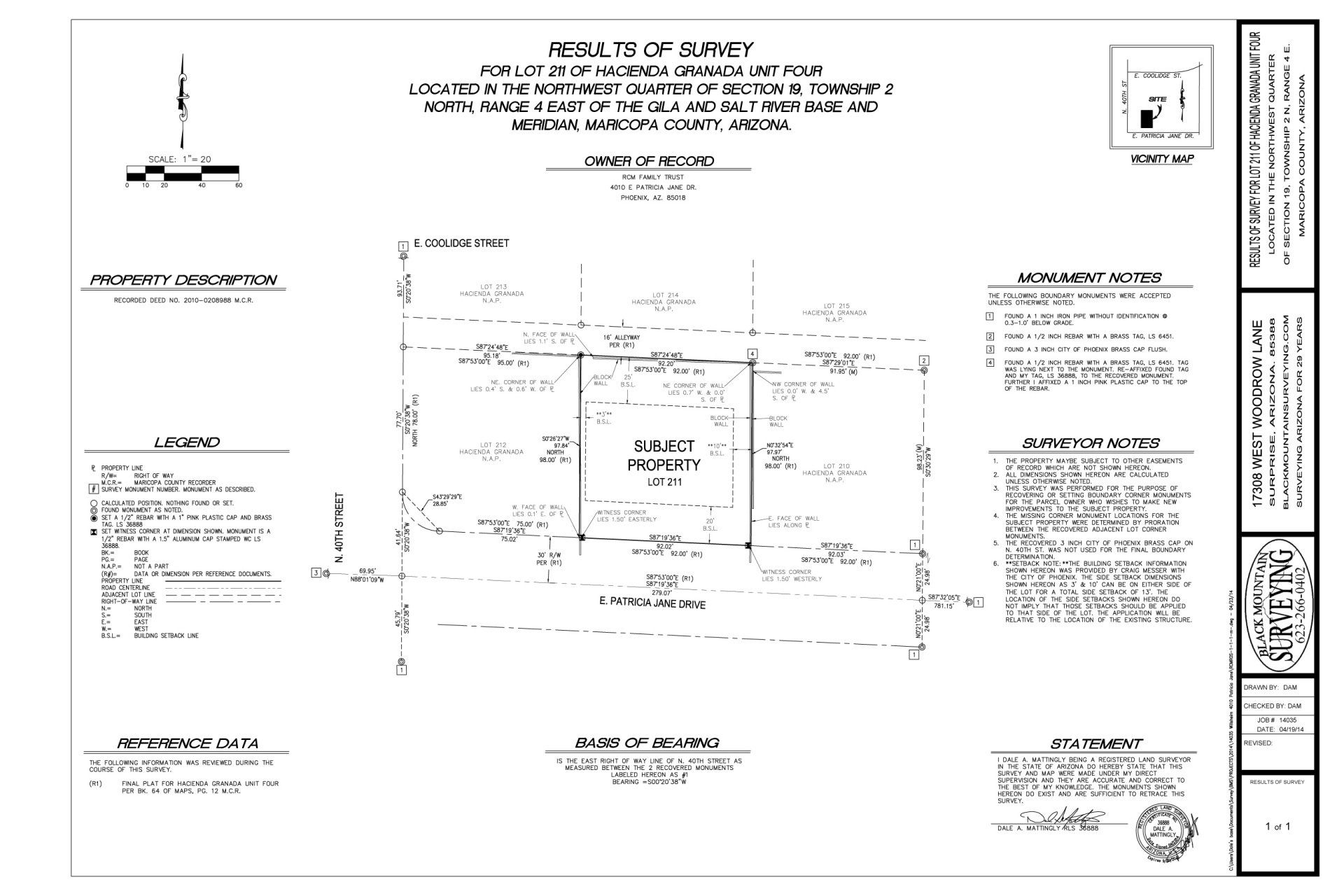A black and white surveying map of a building with a lot of information on it.