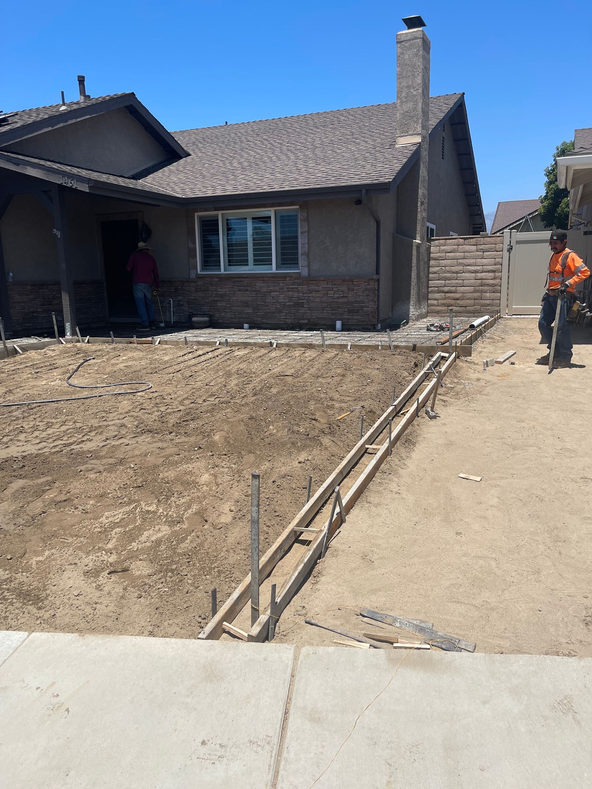 Entryway concreting