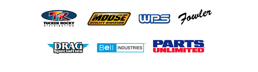 Tucker Rocky Distributing, Moose Utility Division, WPS, Fowler, Drag Specialties, Bell Industries, Parts Unlimited