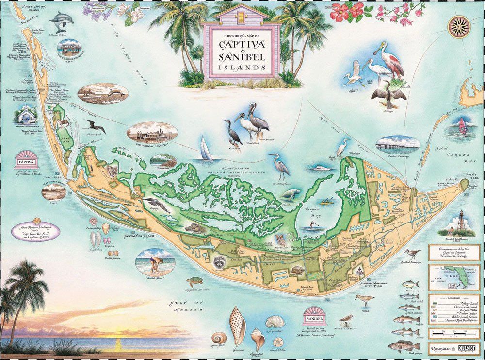 Captiva & Sinabel Islands Map