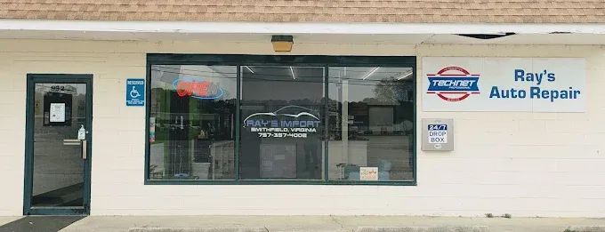 Storefront of the auto repair shop