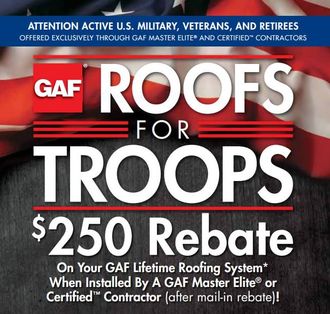 Badger Roofing -GAF ROOF FOR TROOPS