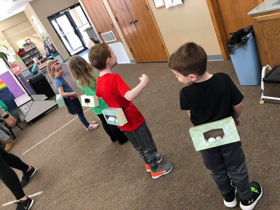 Children inside daycare facility