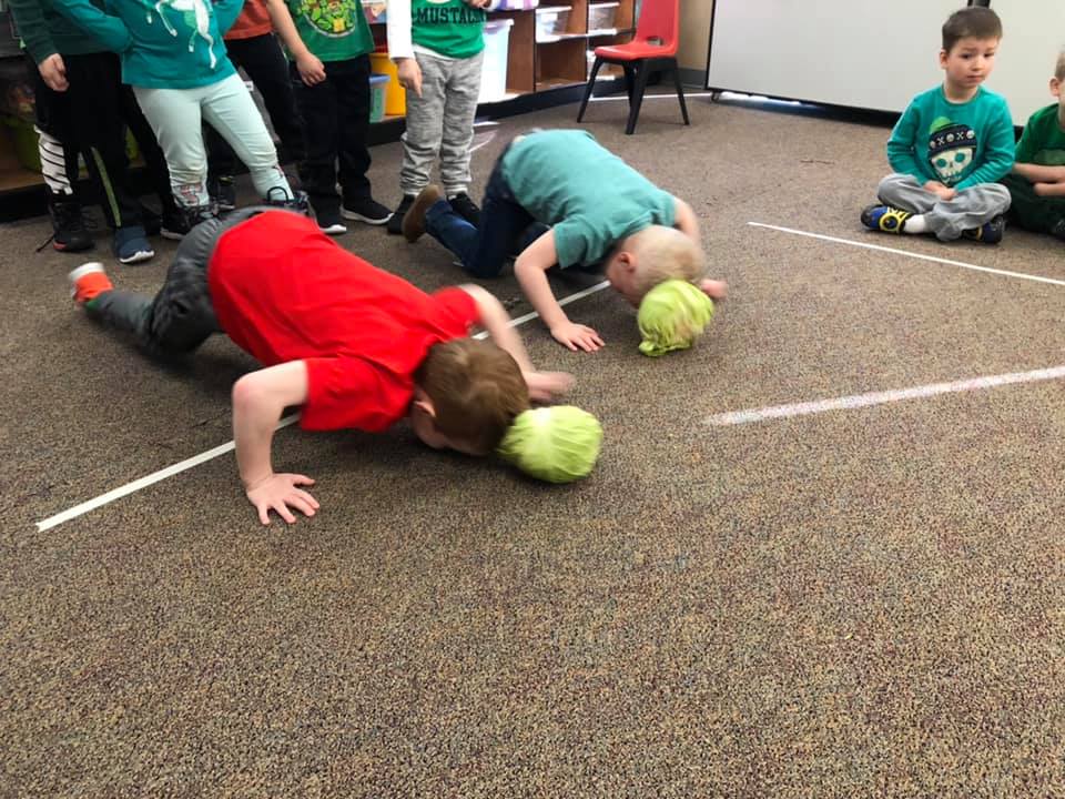 Children inside daycare facility