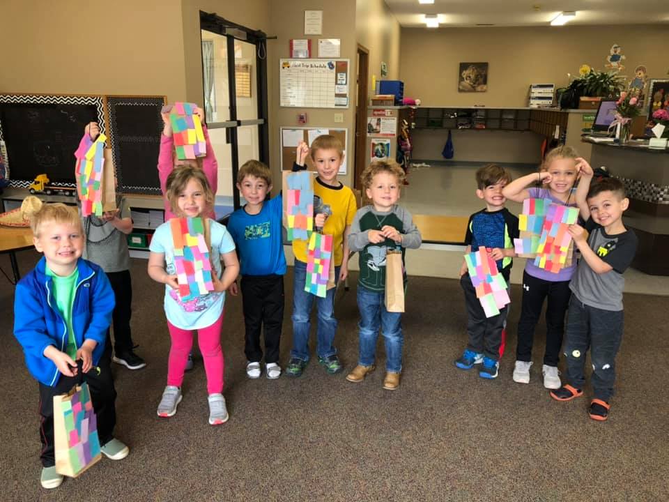 Children inside daycare facility