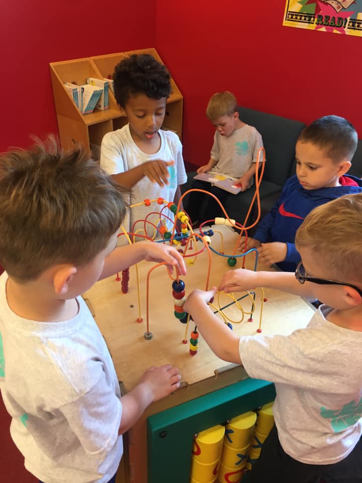Children inside daycare facility