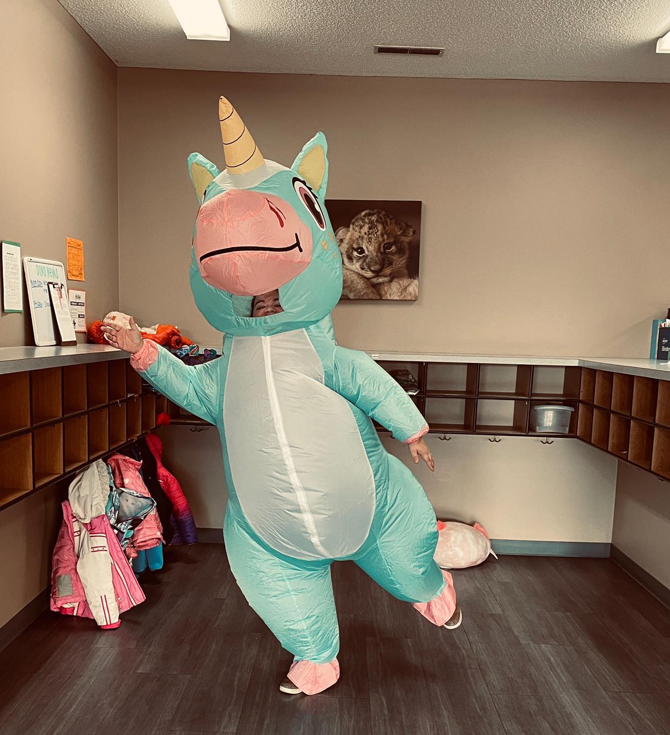 Children inside daycare facility