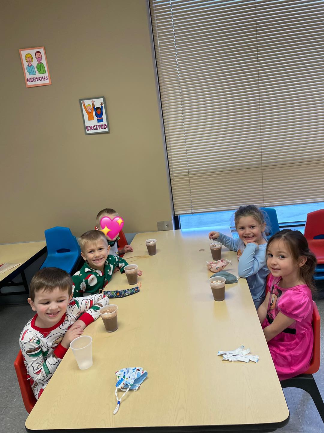 Children inside daycare facility