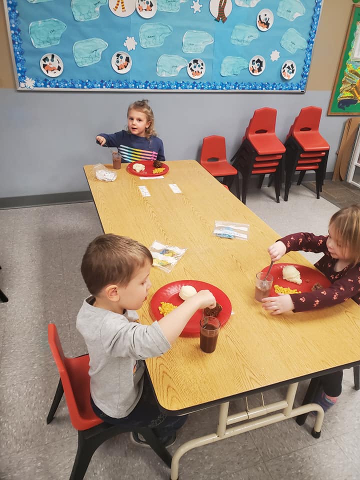 Children inside daycare facility