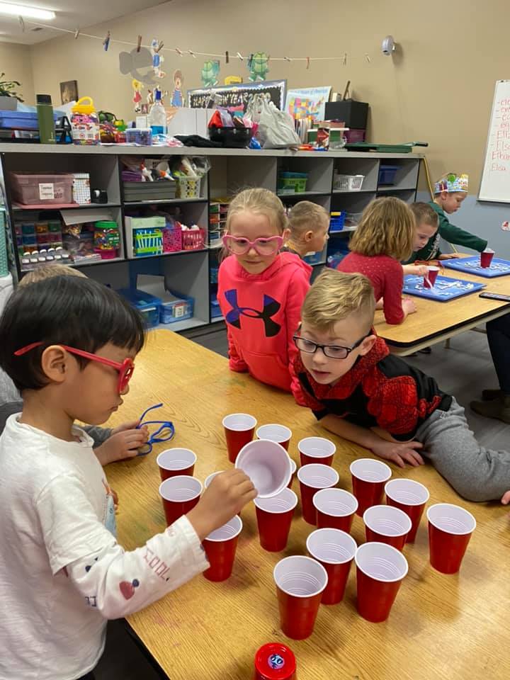 Children inside daycare facility
