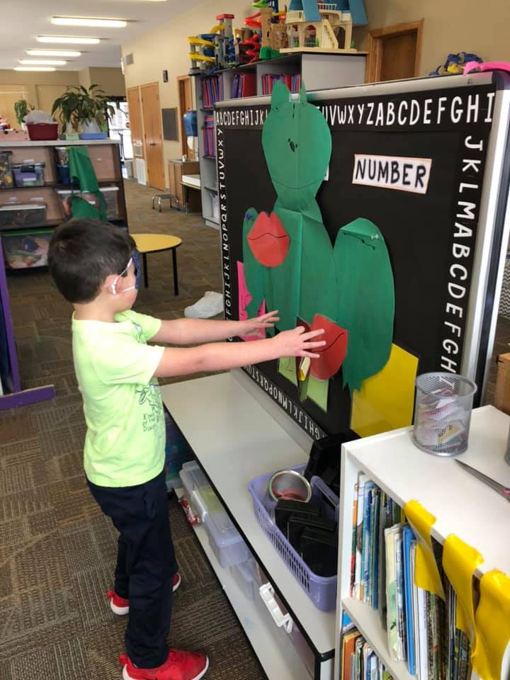 Children inside daycare facility