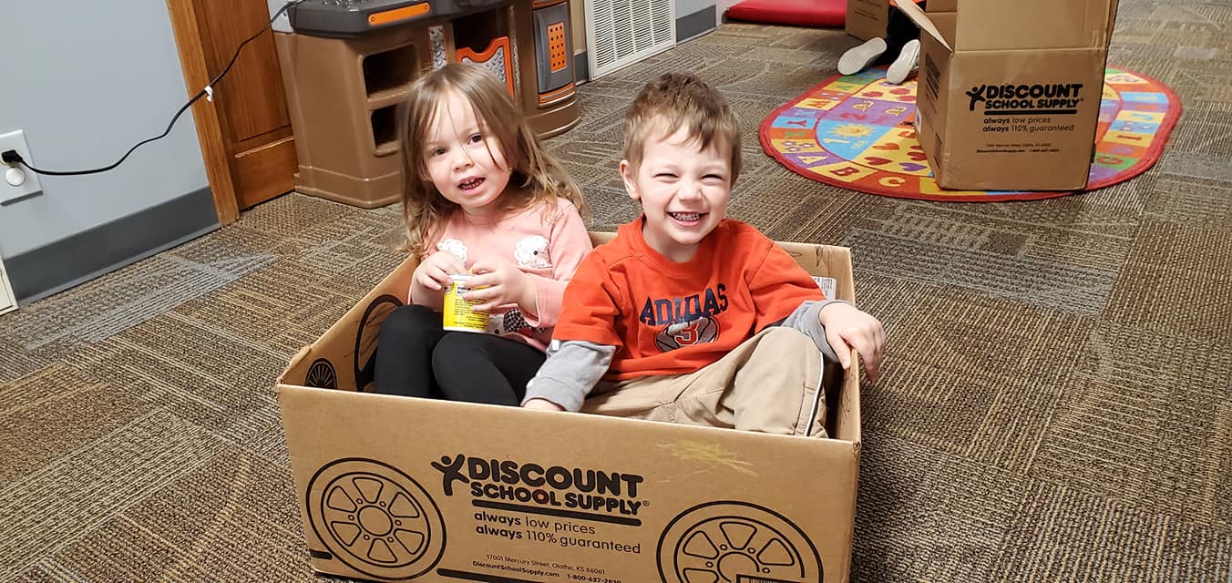 Children inside daycare facility