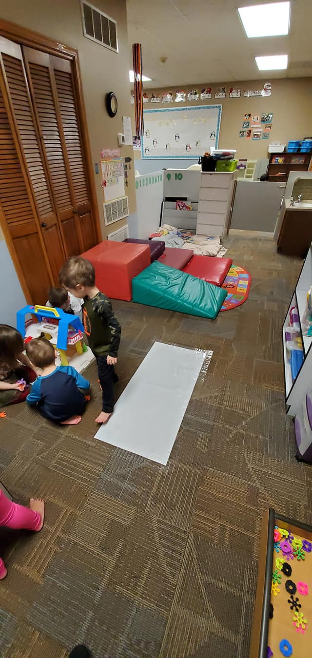 Children inside daycare facility