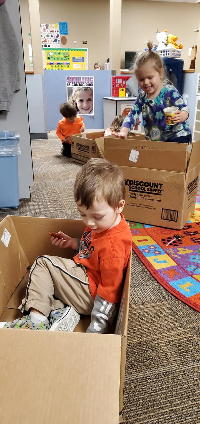 Children inside daycare facility