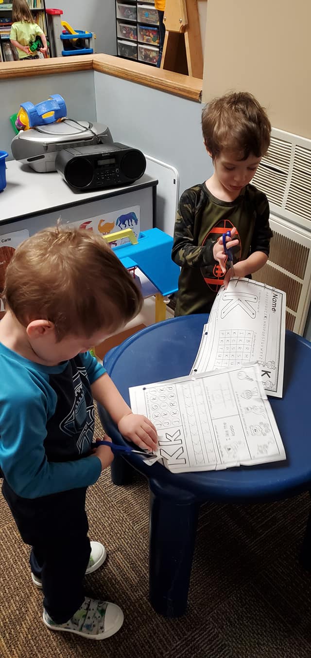 Children inside daycare facility