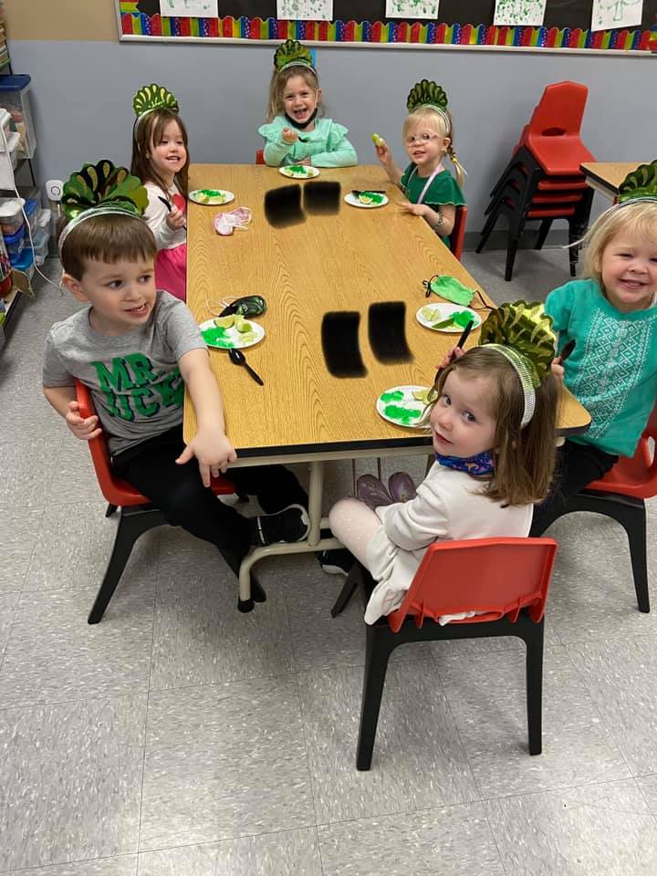 Children inside daycare facility