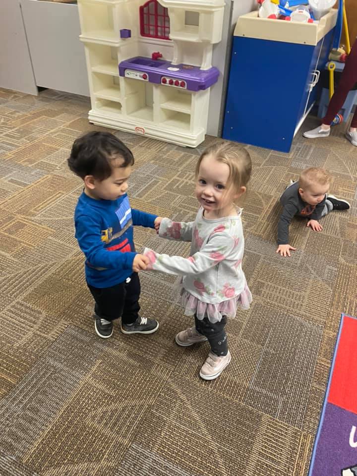 Children inside daycare facility