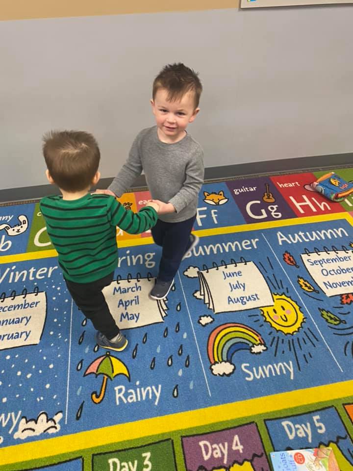 Children inside daycare facility