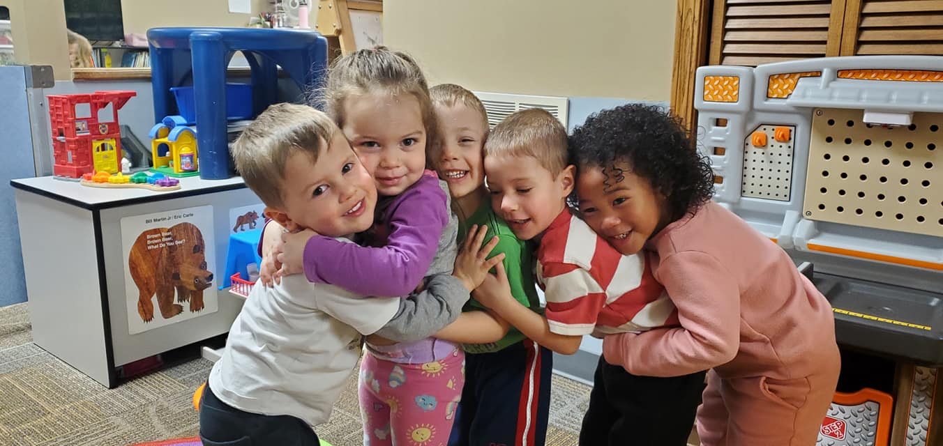 Children inside daycare facility