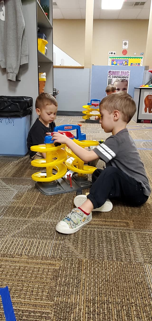 Children inside daycare facility