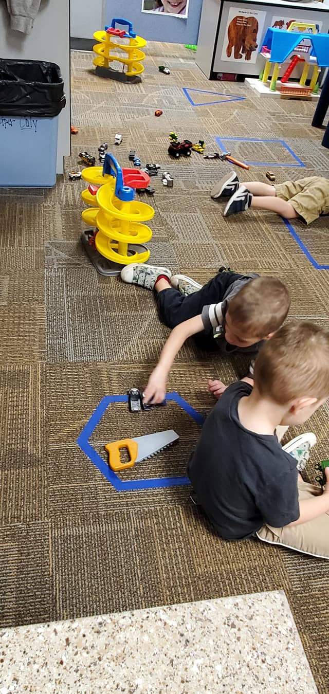 Children inside daycare facility