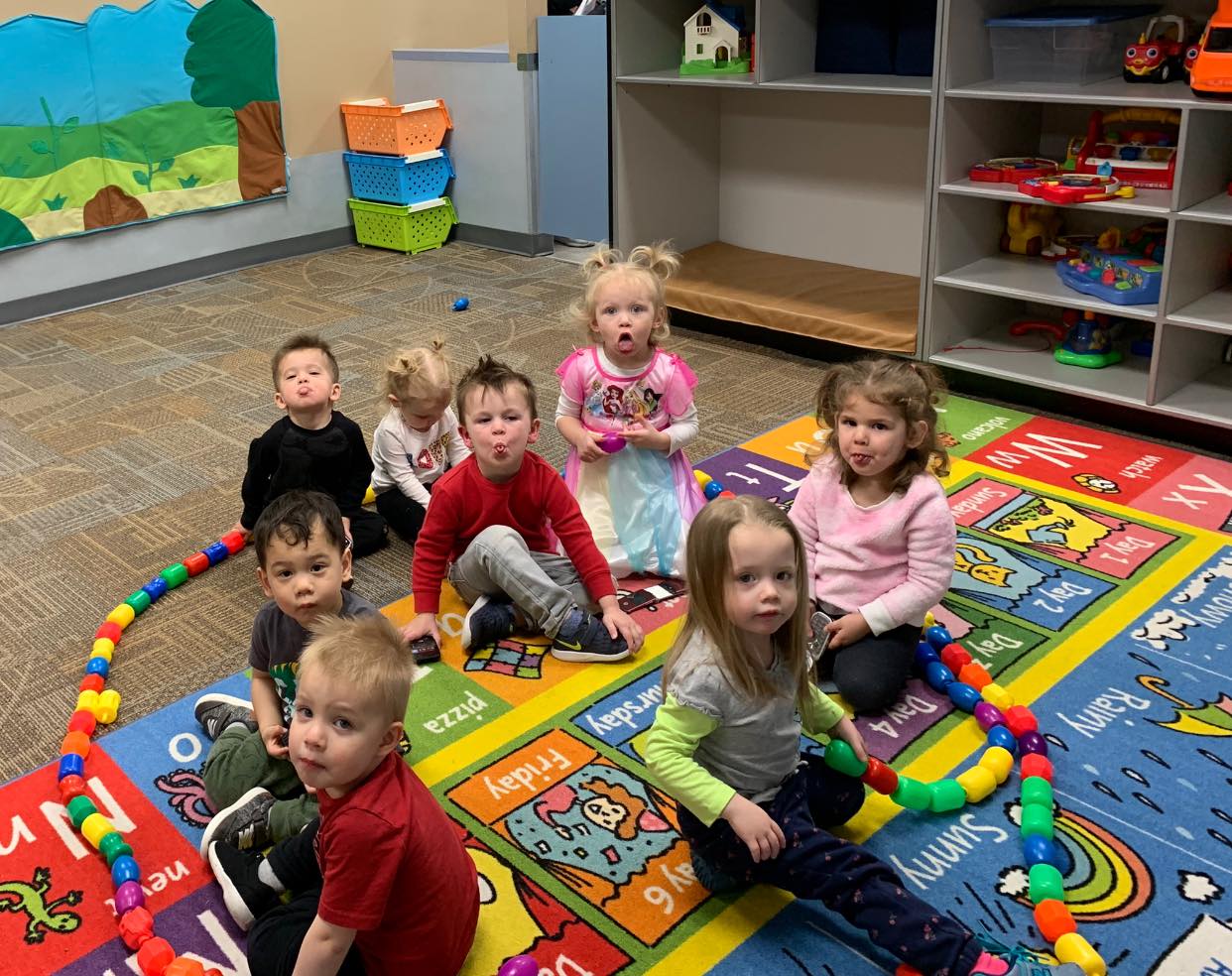 Children inside daycare facility