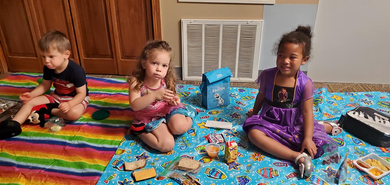 Children inside daycare facility