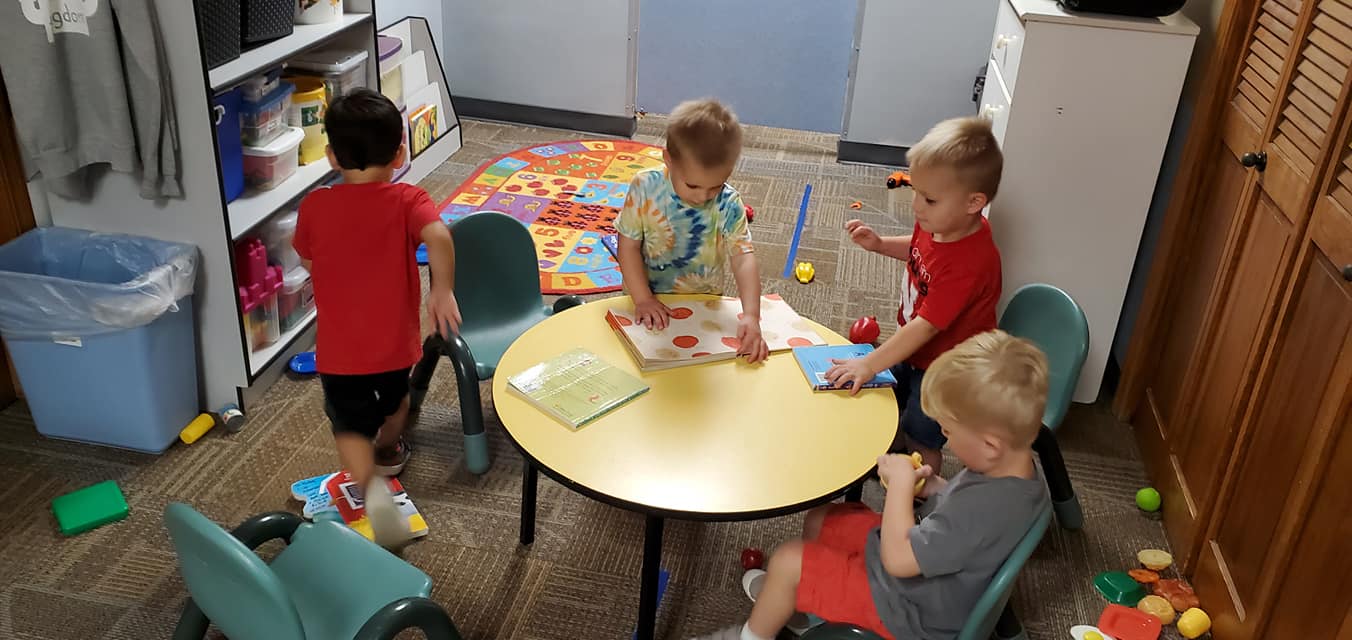 Children inside daycare facility