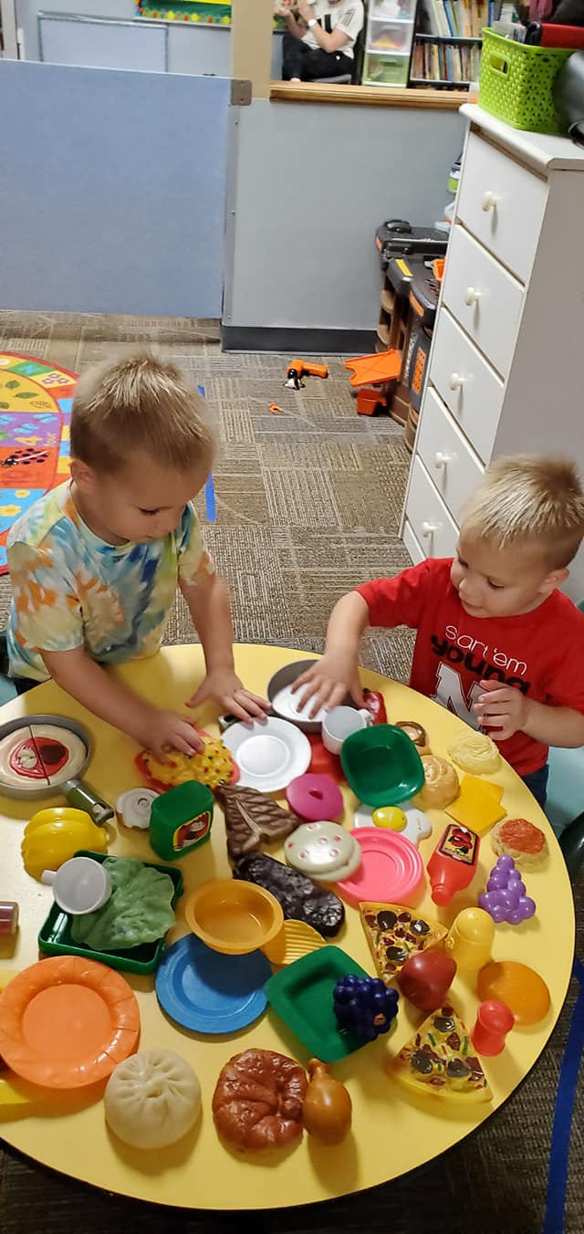 Children inside daycare facility