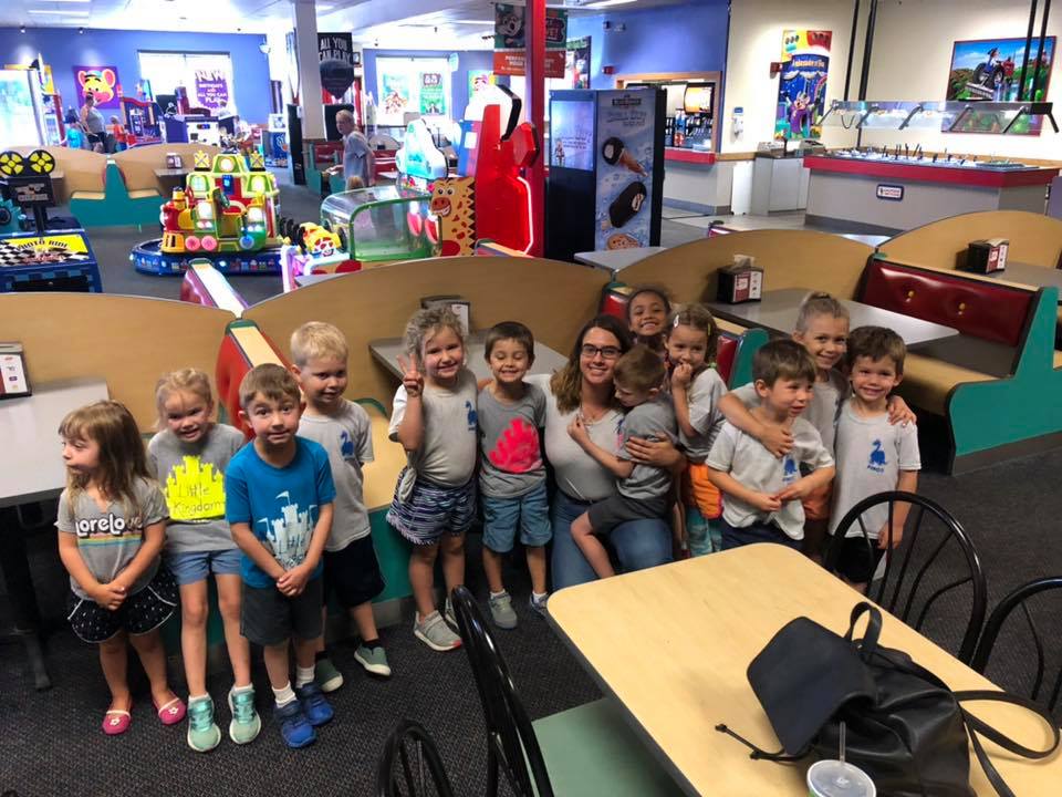 Children inside daycare facility