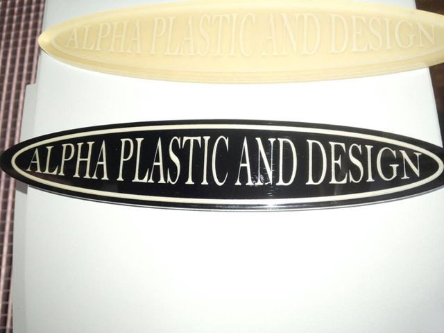 a sign of alpha plastic and design