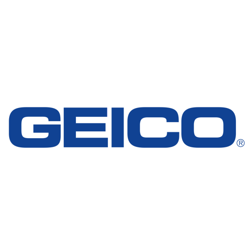 GEICO logo in blue text on a white background