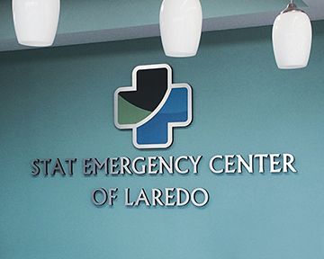 A sign for the state emergency center of laredo