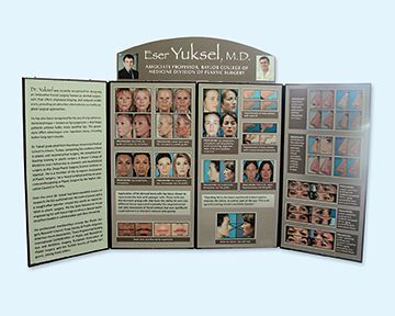 A brochure for a cosmetic surgeon called eser yuksel md
