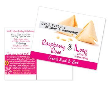 A flyer for a good fortune friday and saturday event