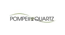 The logo for pompeii quartz is on a white background.
