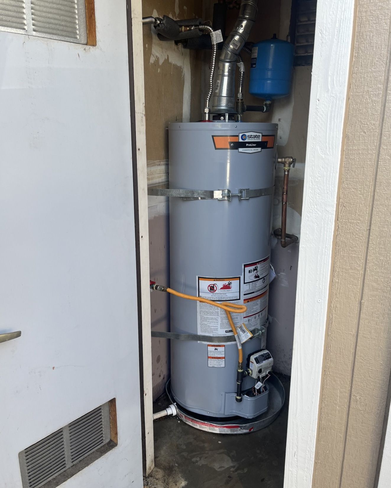 Water heater in basement