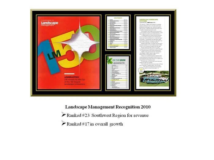 Landscape Management Recognition 2010