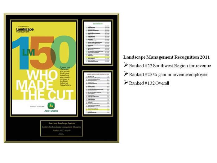 Landscape Management Recognition 2011