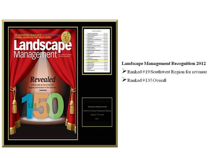 Landscape Management Recognition 2012