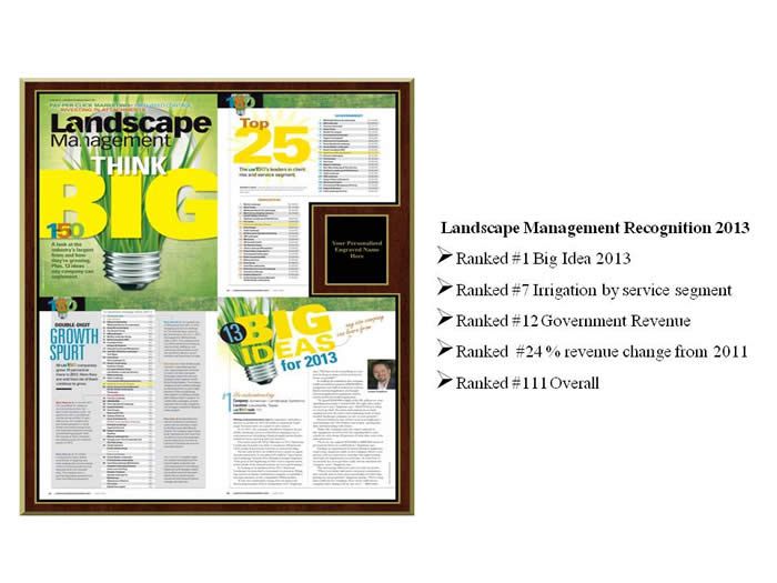 Landscape Management Recognition 2013