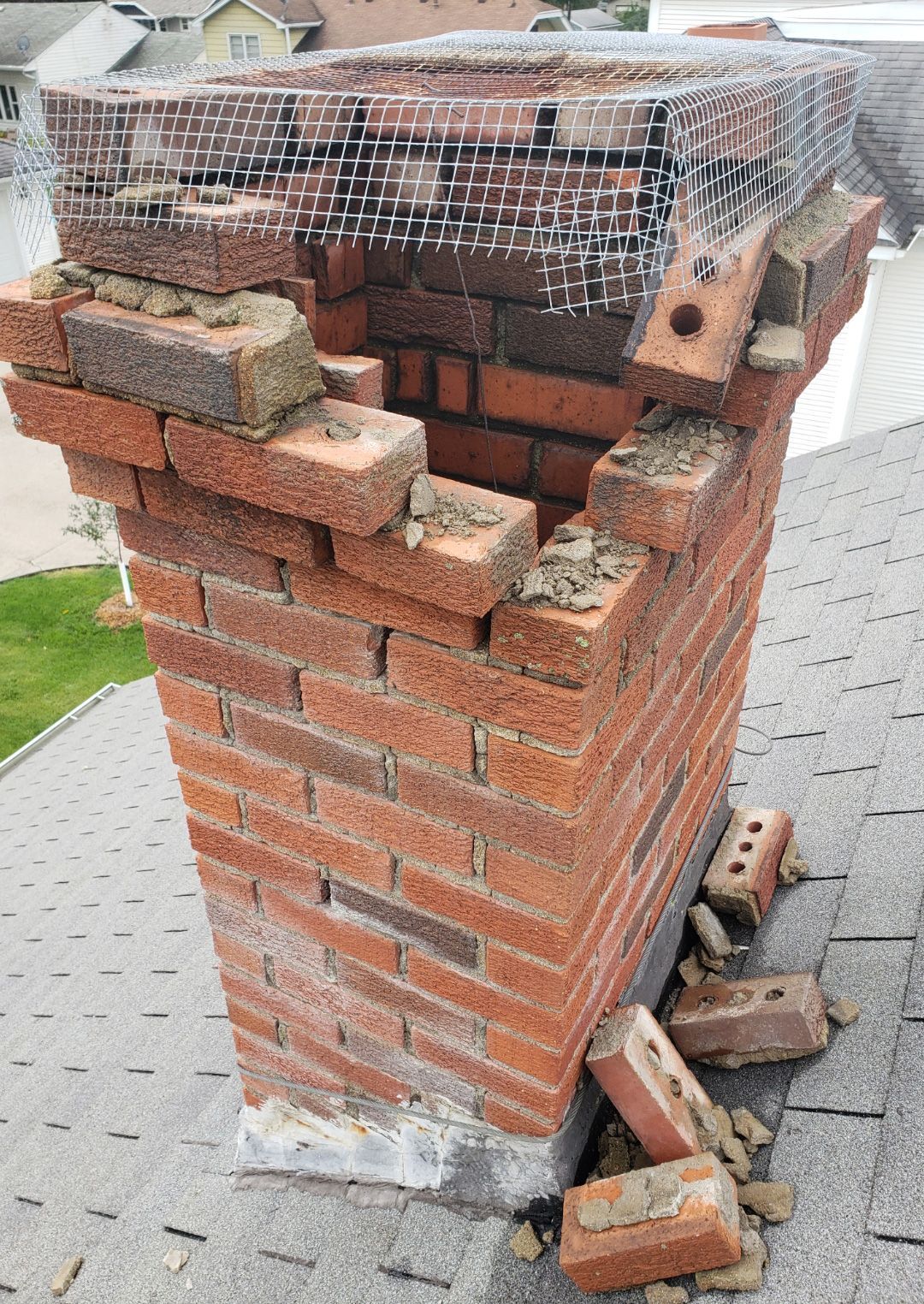 Before chimney repair