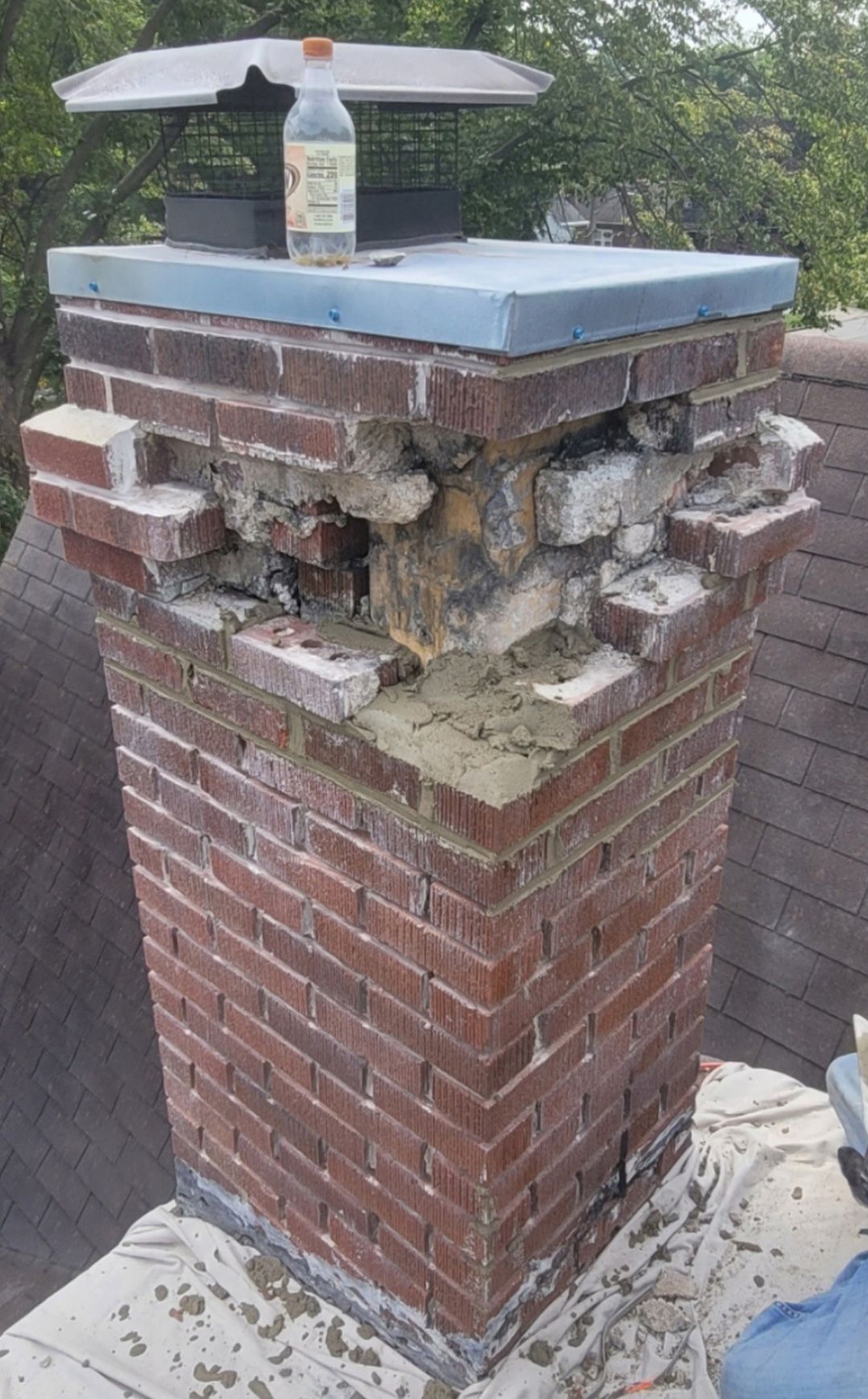 Before chimney repair